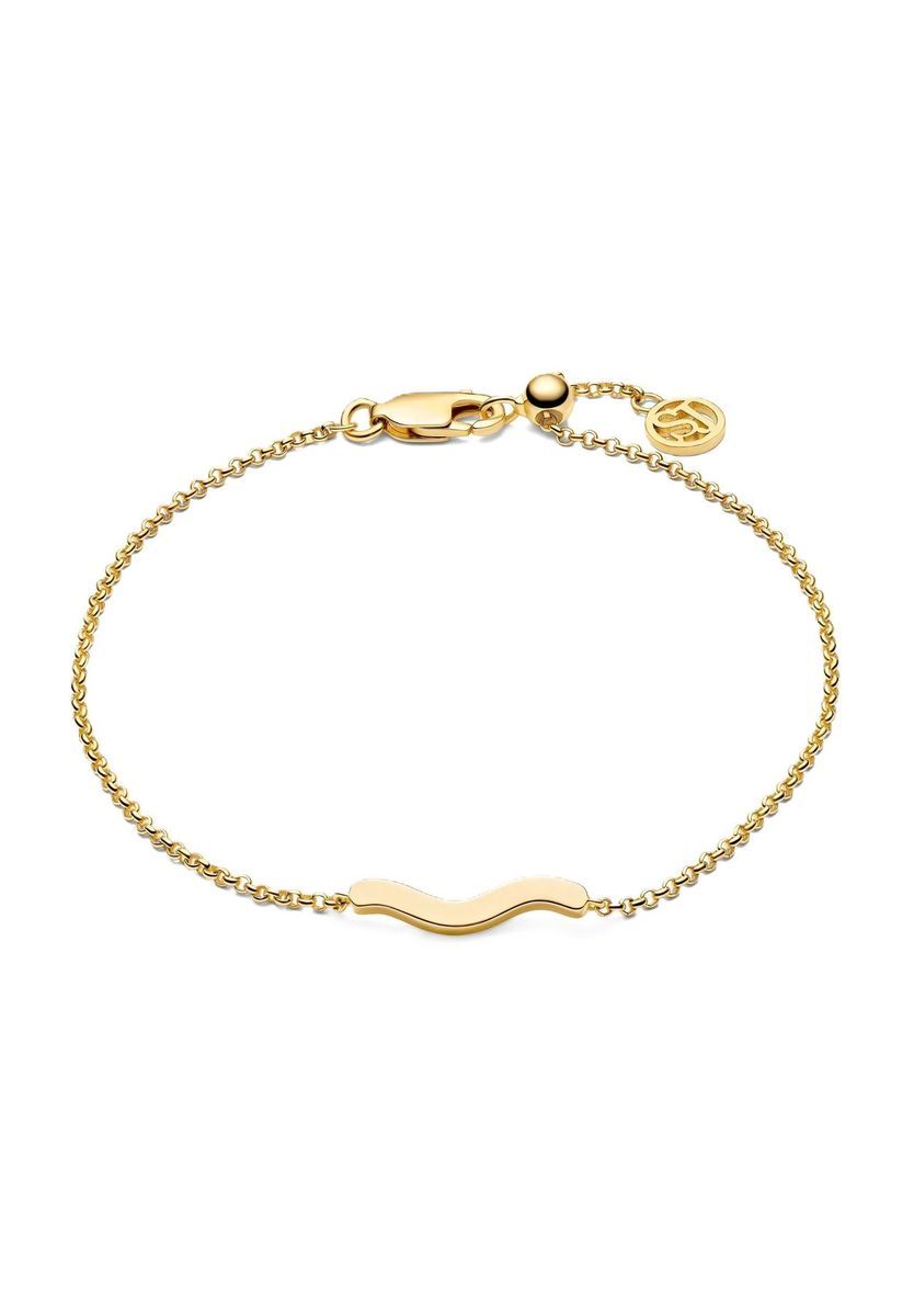 Elegantes goldenes Wellenarmband