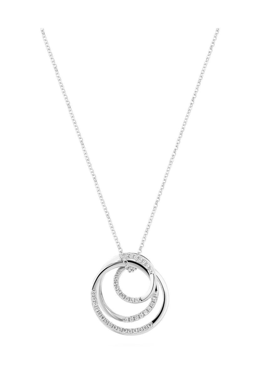 Elegante Halskette mit Kreisanhänger aus Sterlingsilber