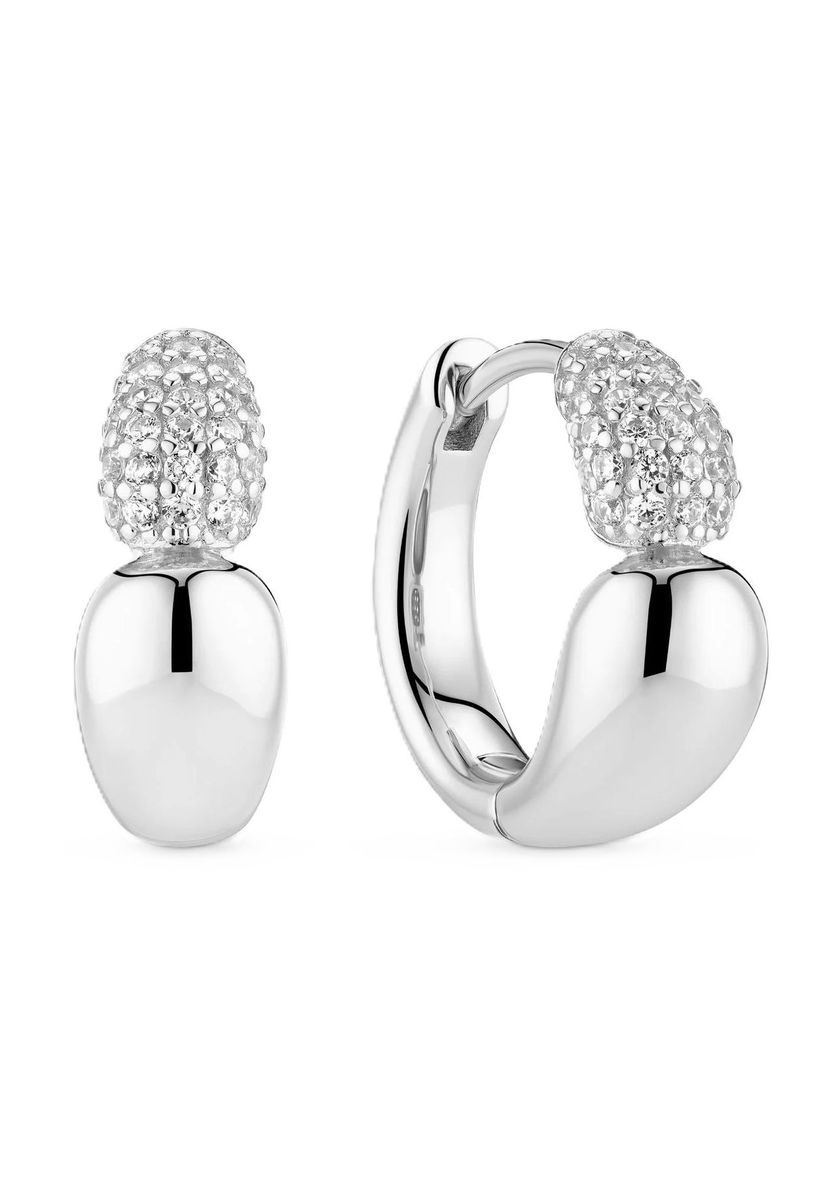 Elegante Creolen aus Sterlingsilber mit Zirkonia