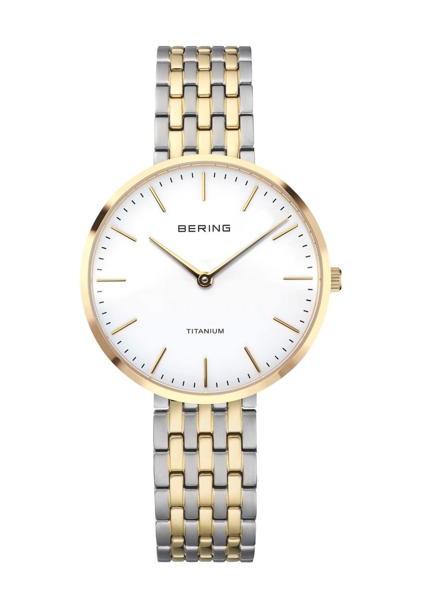 Elegante Bicolor Titan Damenarmbanduhr