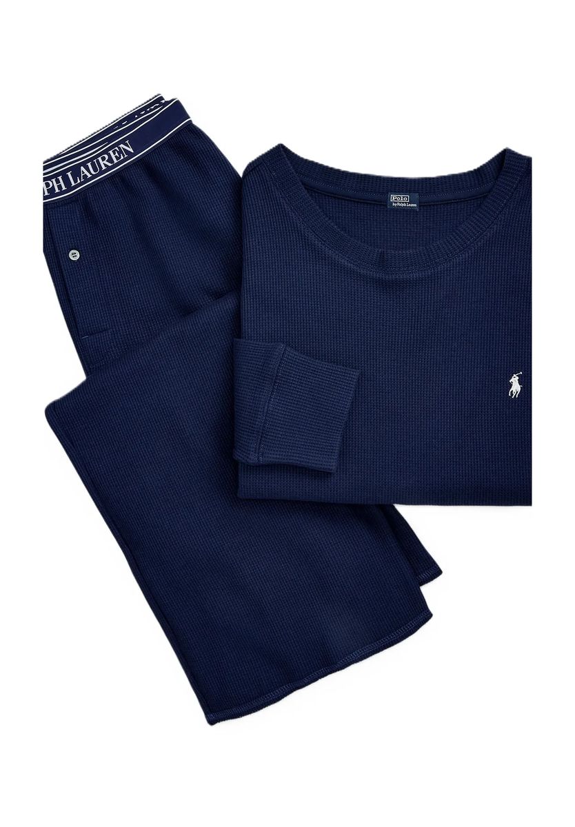 Langärmeliges Pyjama-Set aus Waffelstrick