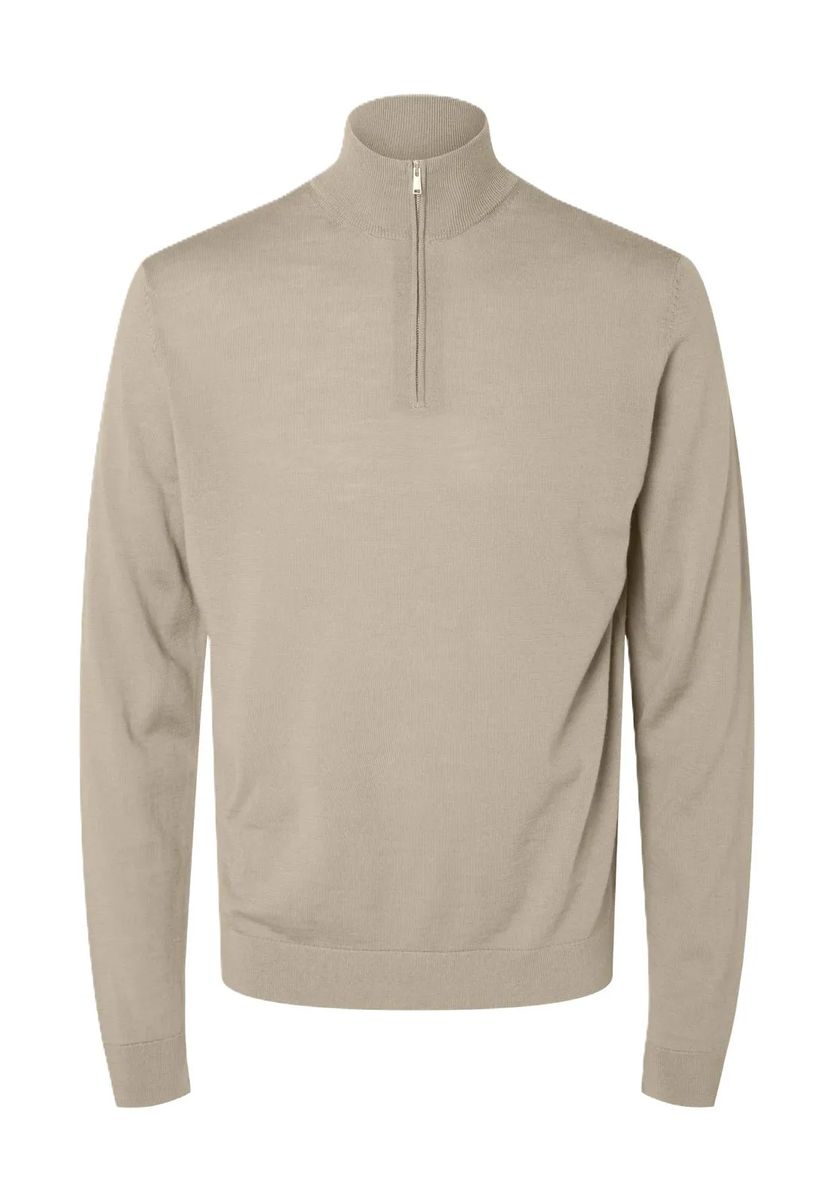 Klassischer Merinowoll-Pullover mit Troyerkragen