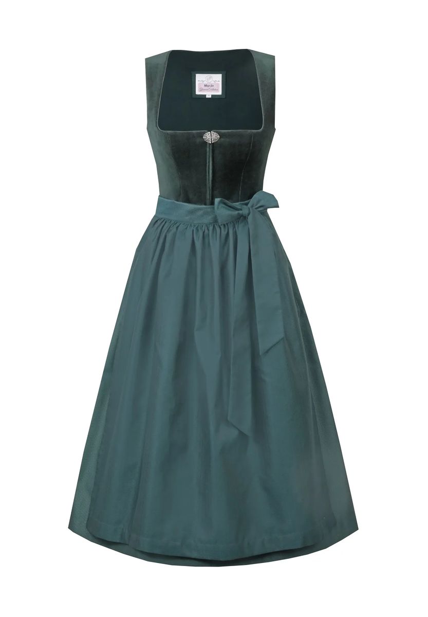 Traditionelles Midi-Dirndl mit Samtmieder