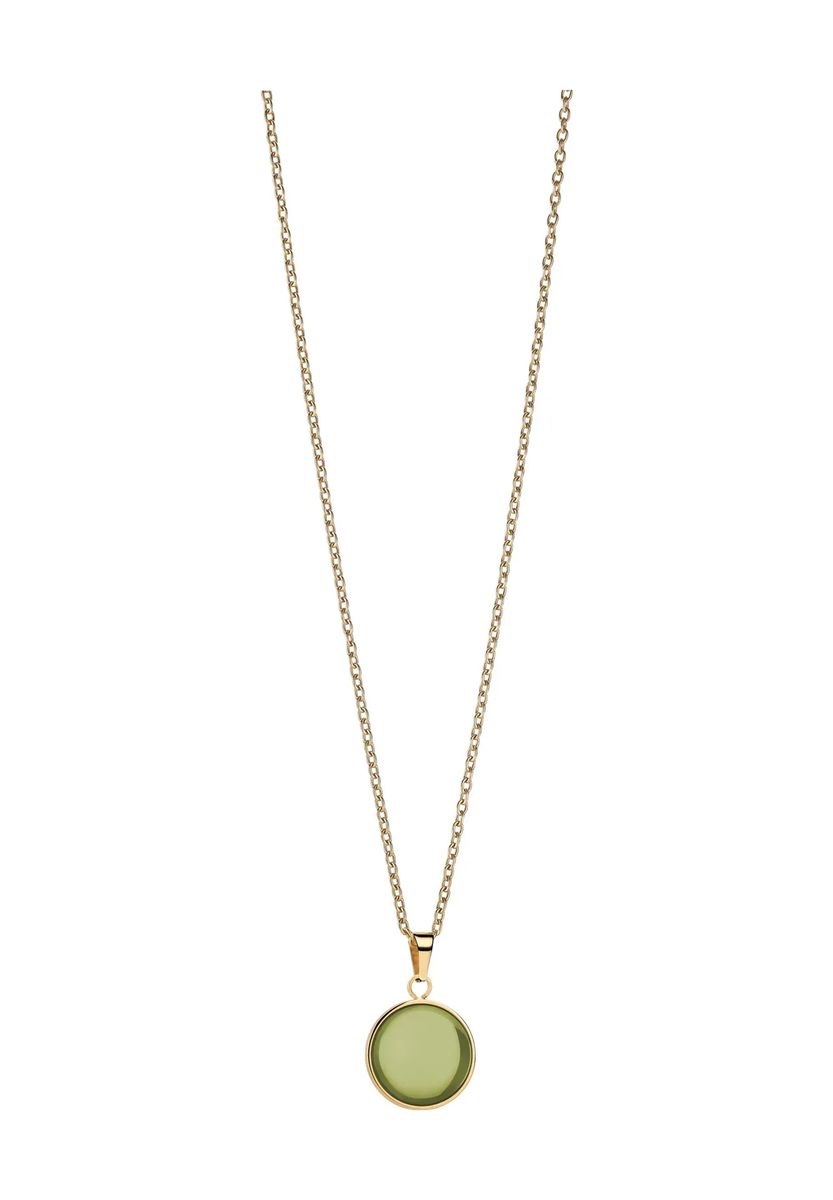 Goldene Halskette mit blauem Anhänger