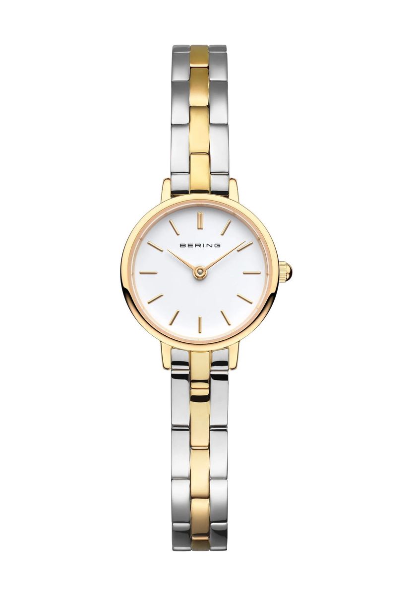 Zweifarbige Edelstahluhr