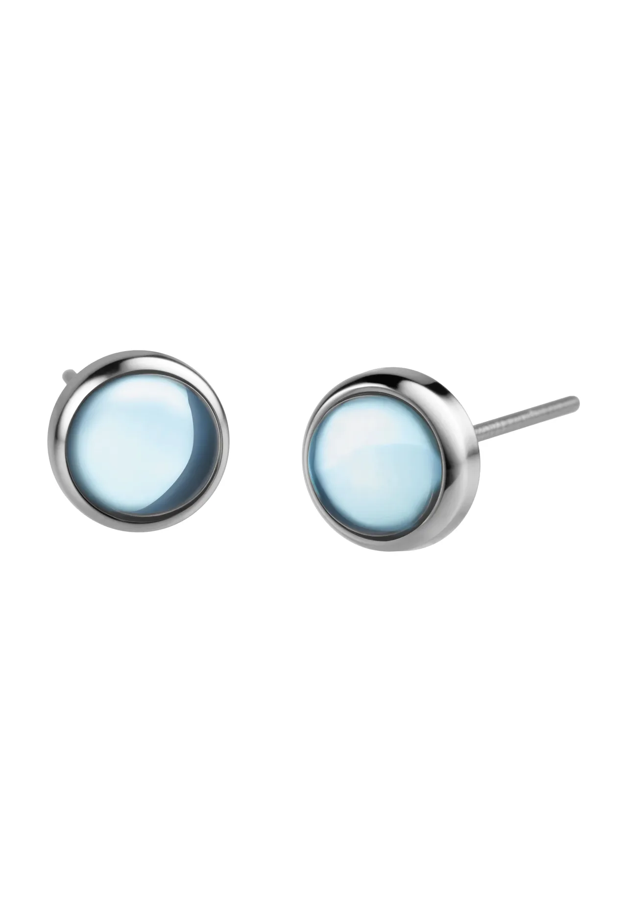 Kreis-Ohrstecker mit Kristallen