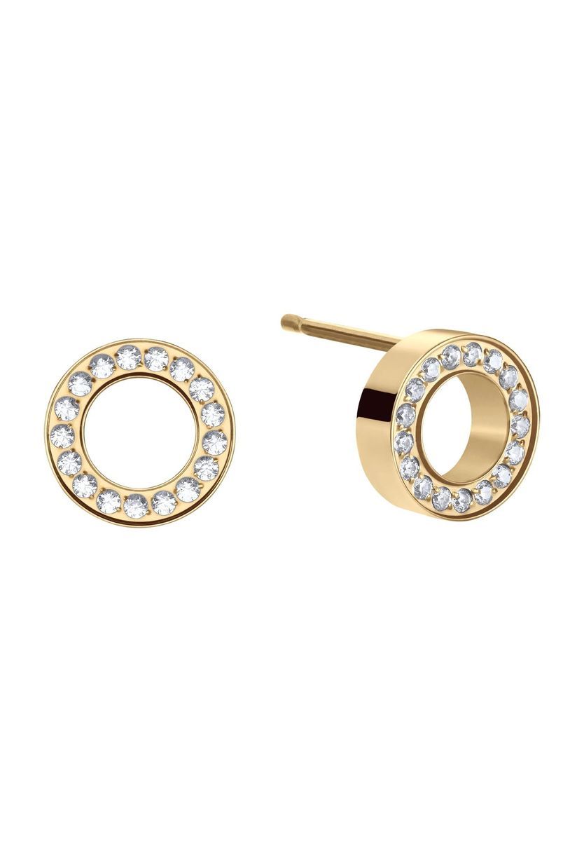 Goldfarbene Kreisförmige Ohrstecker