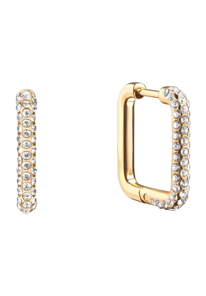 Goldfarbene rechteckige Creolen