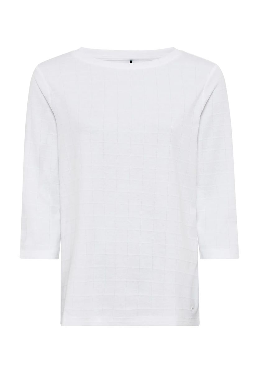 Jacquard-Karomuster Shirt mit 3/4-Arm