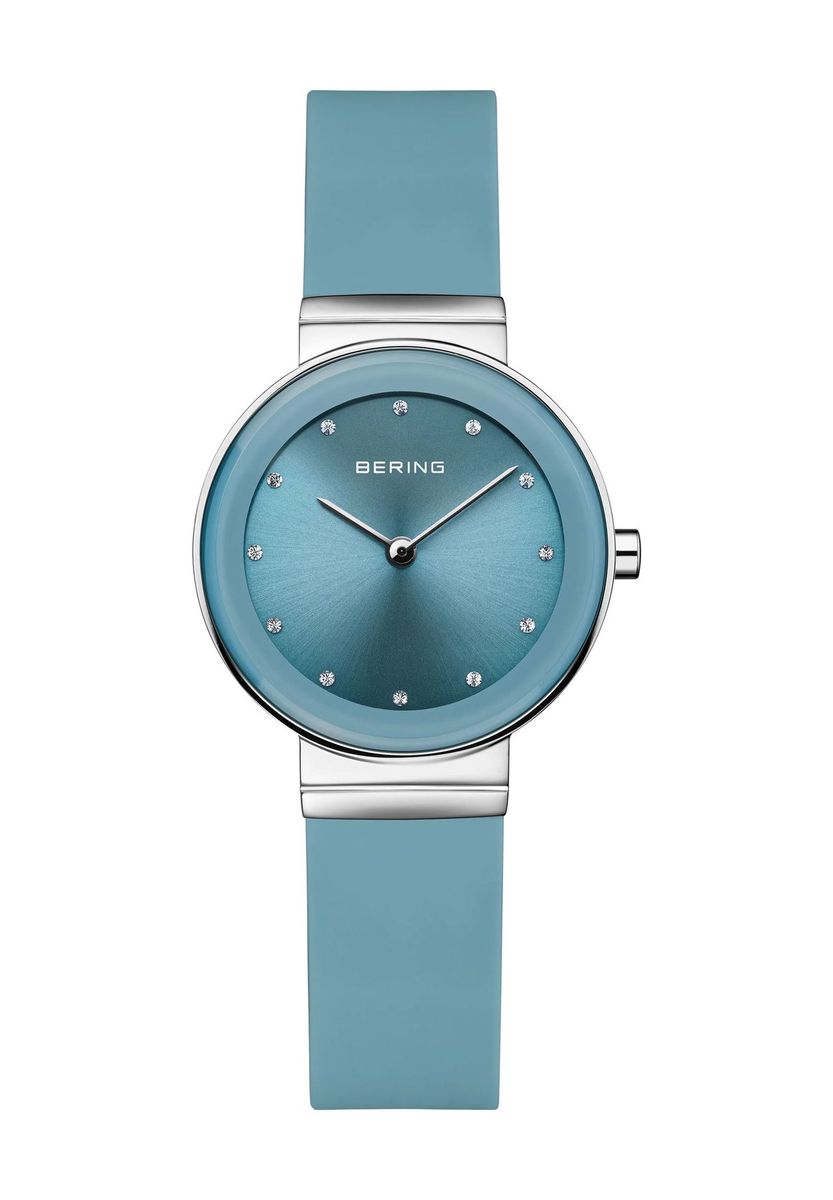 Minimalistische blaue Damenuhr