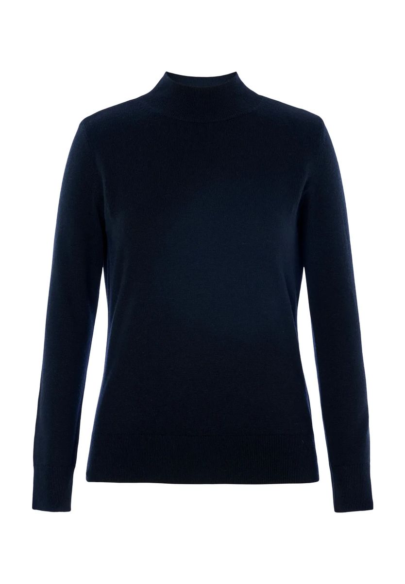 Seide-Kaschmir-Pullover mit Stehkragen