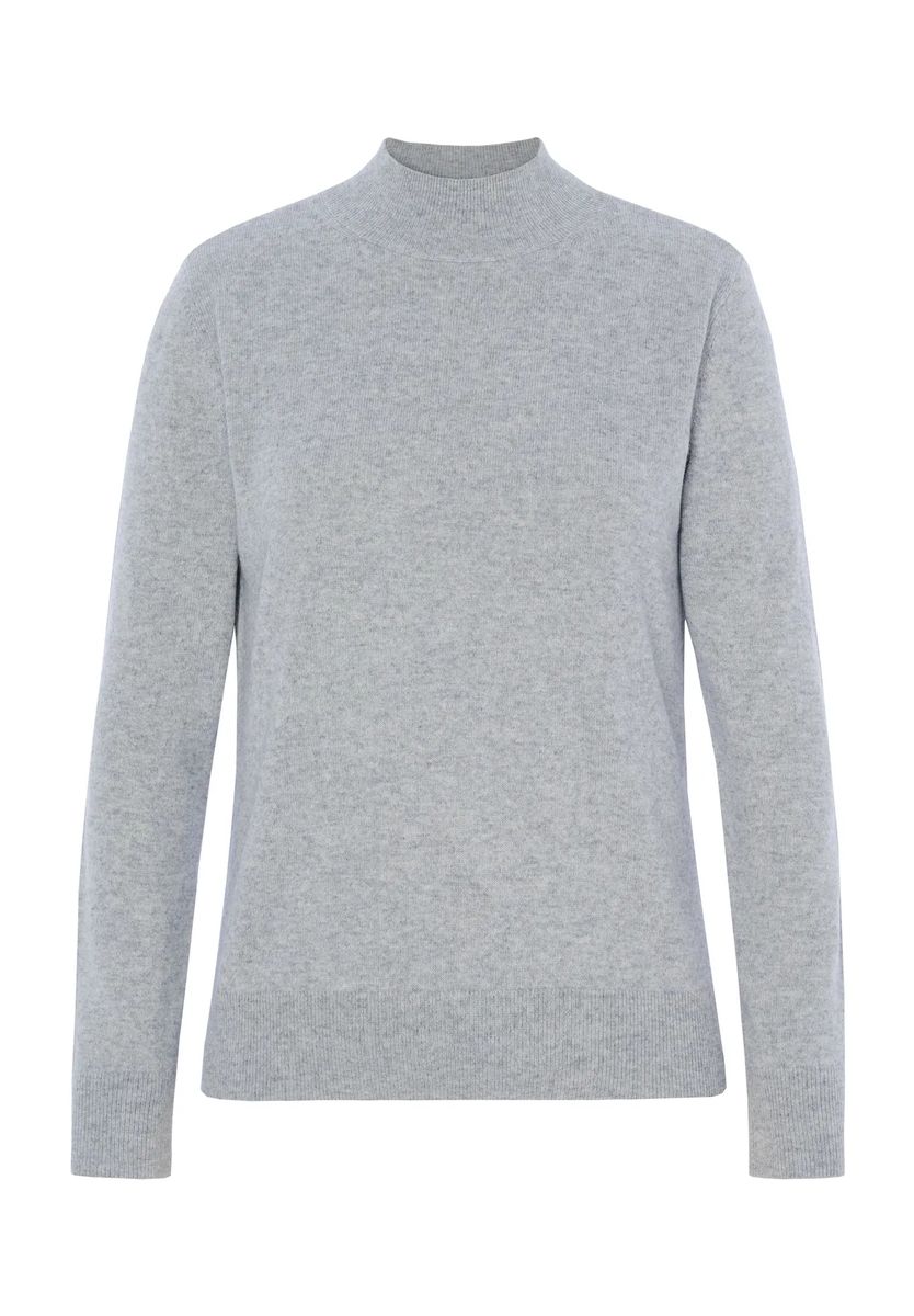 Seide-Kaschmir-Pullover mit Stehkragen