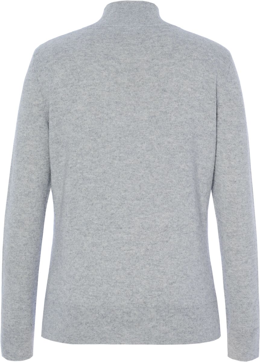 Seide-Kaschmir-Pullover mit Stehkragen