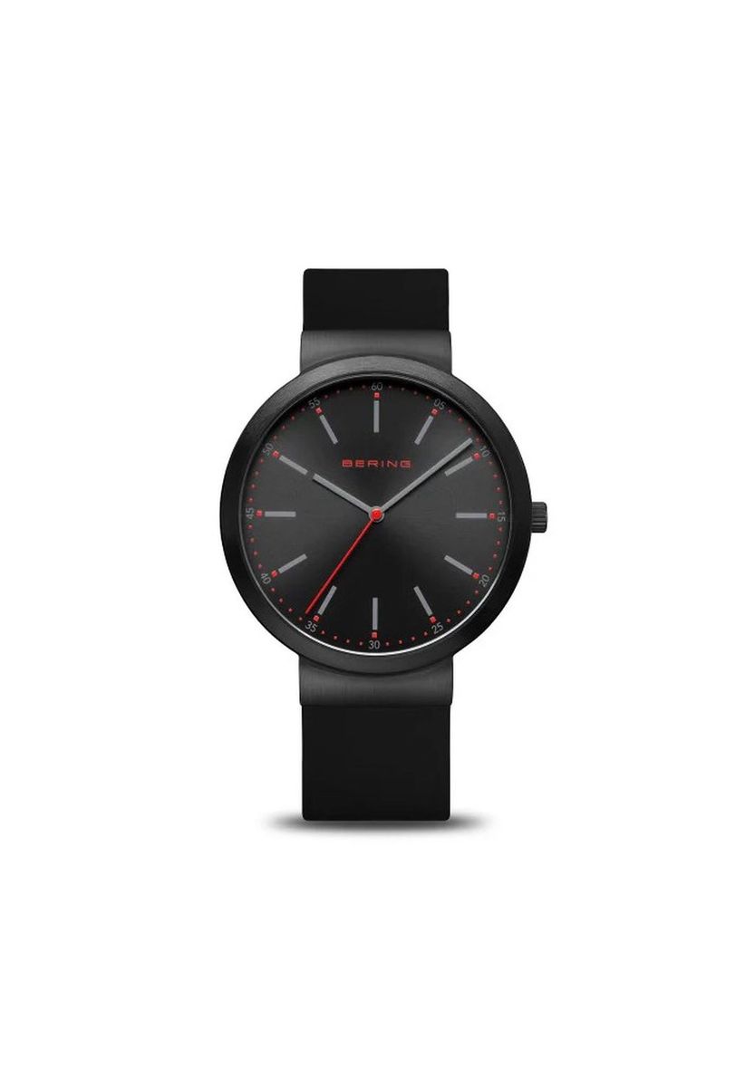 Minimalistische schwarze Edelstahl-Uhr