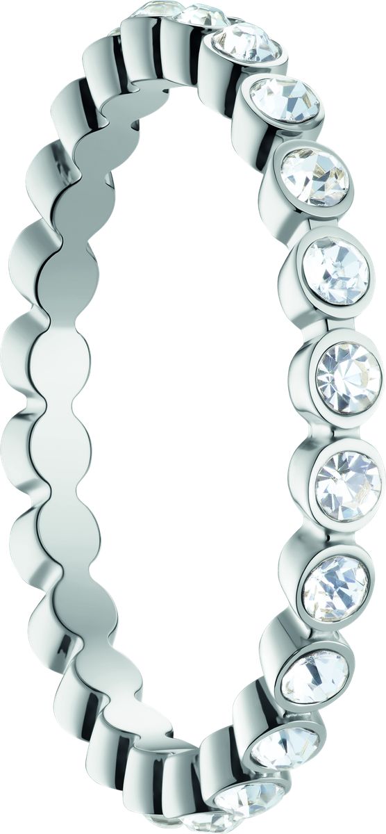 Eleganter Goldring mit Kristallbesatz