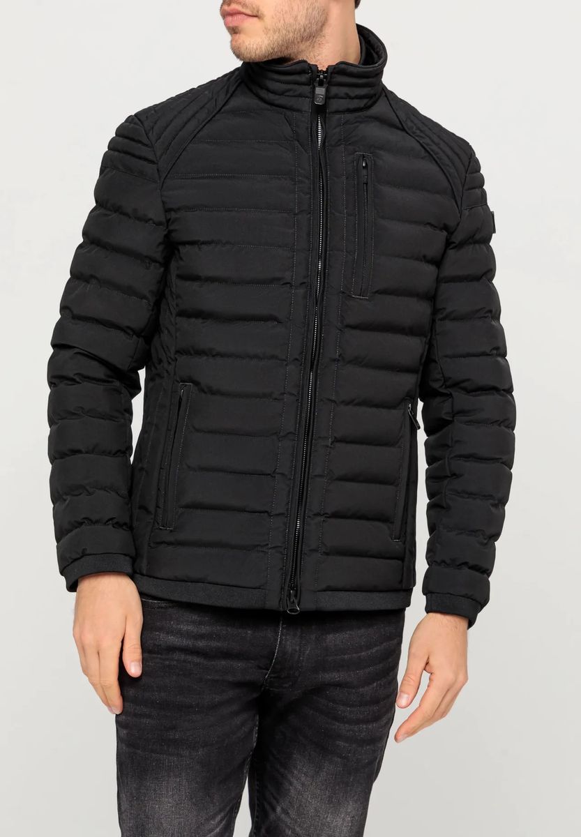 Winddichte Steppjacke mit Stehkragen