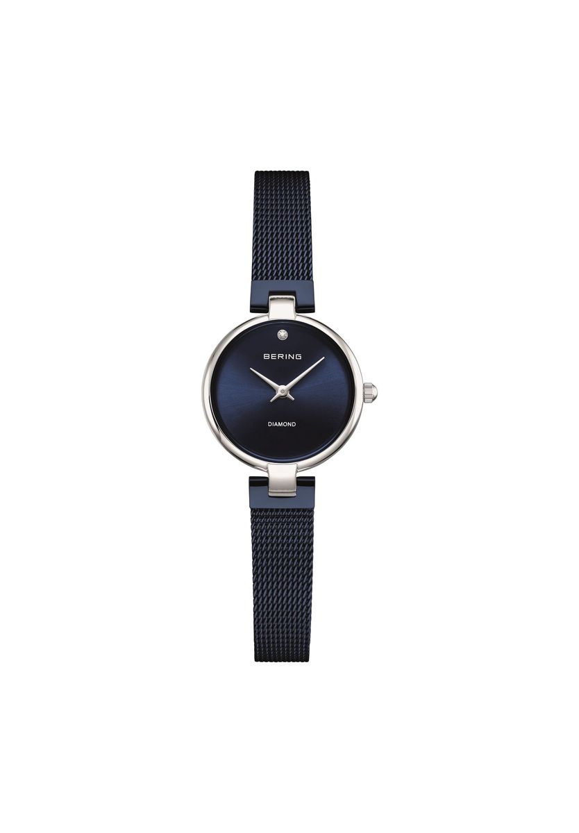 Minimalistische marineblaue Damenuhr