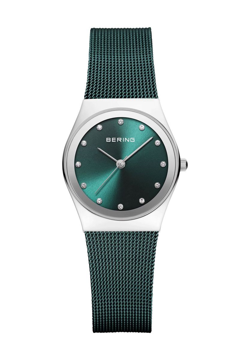 Elegante Damenuhr mit grünem Zifferblatt