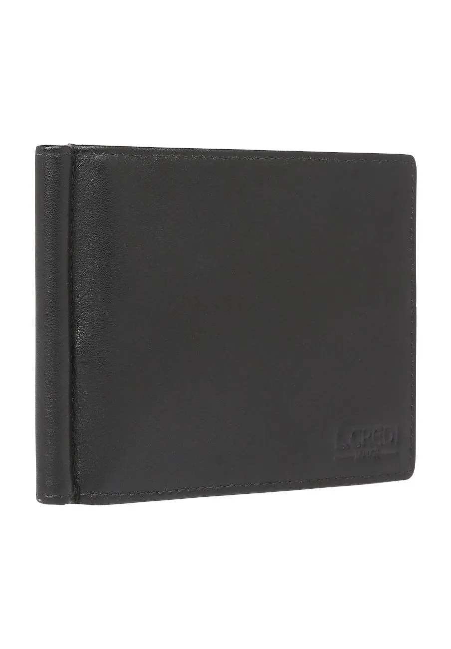 Minimalistische Leder-Geldbörse mit Geldklammer