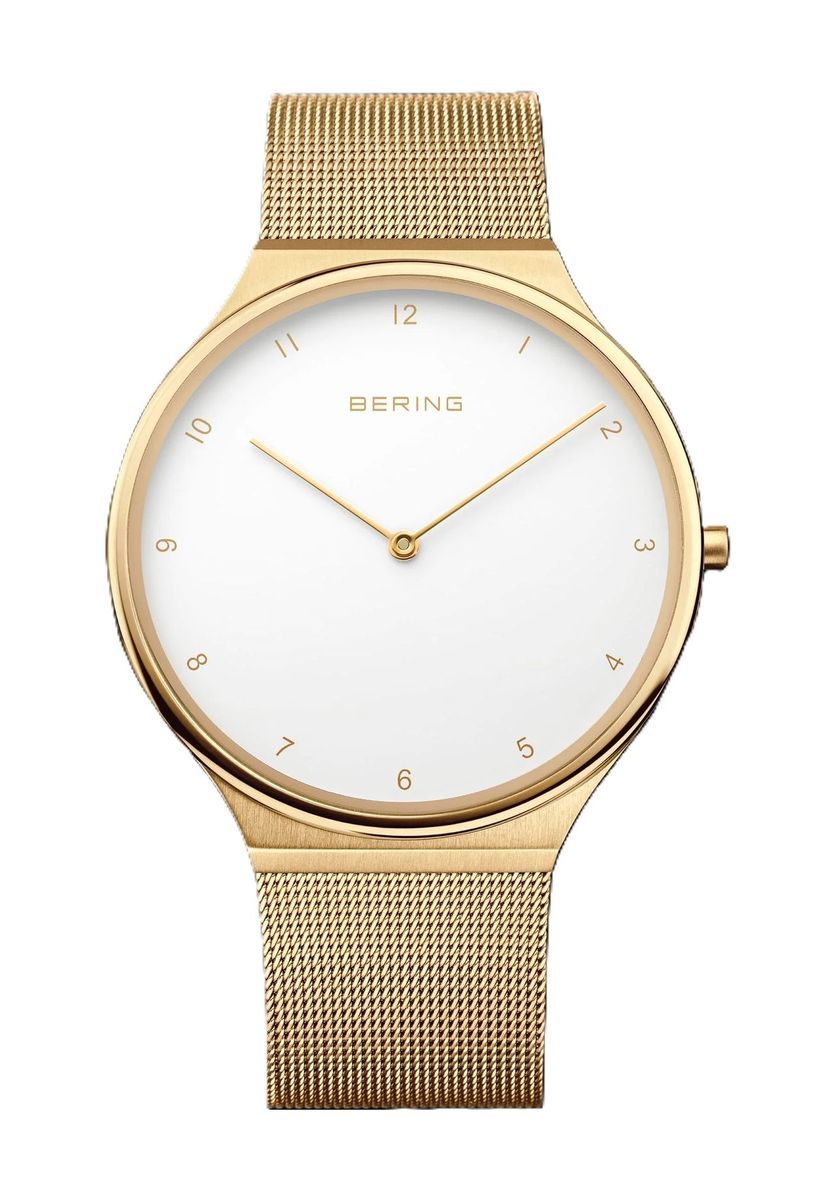 Ultra Slim Gold Mesh Armbanduhr