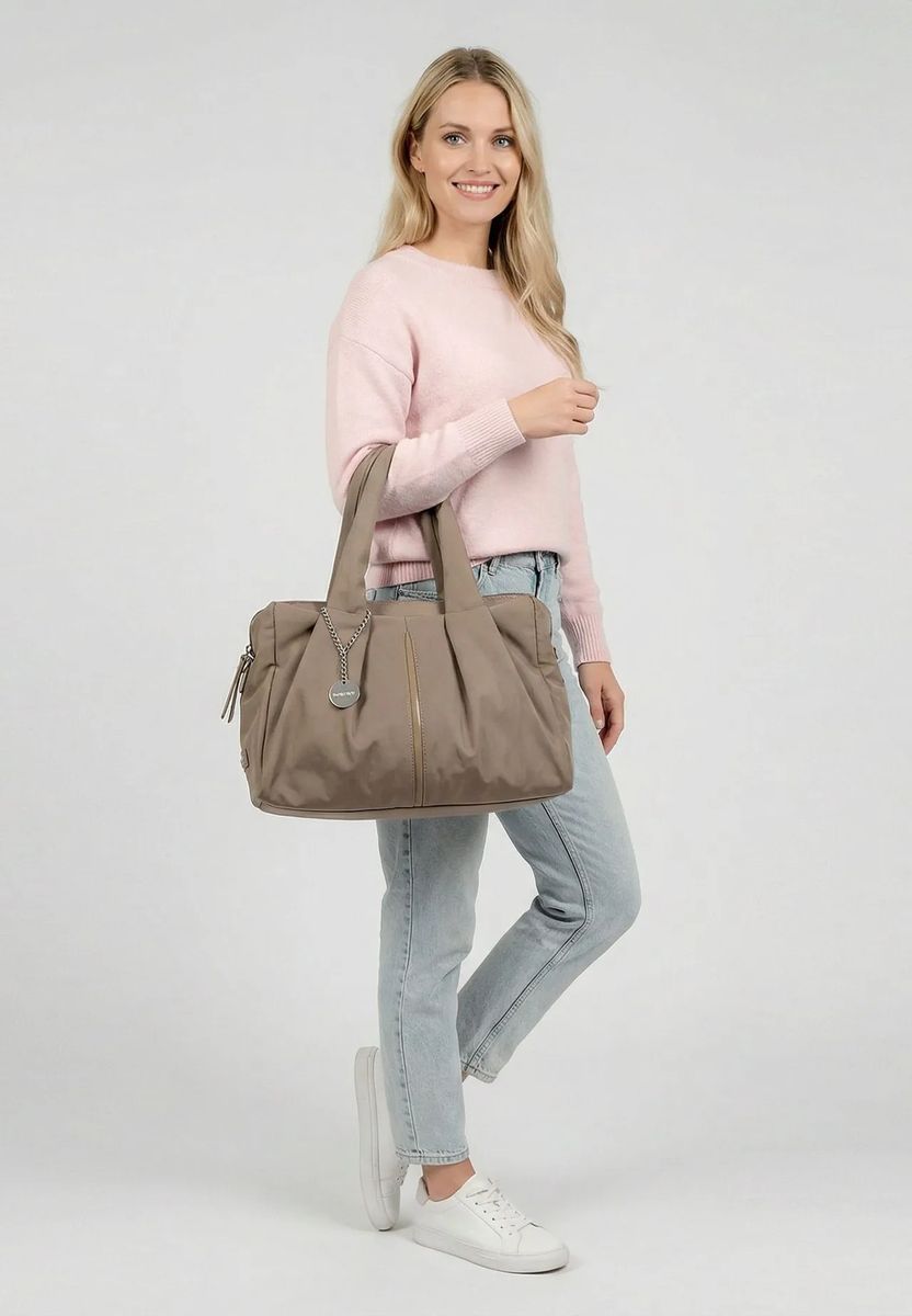 Weicher Shopper mit Falten-Detail