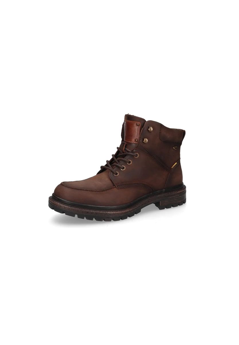Robuste Leder-Moc-Toe Stiefeletten