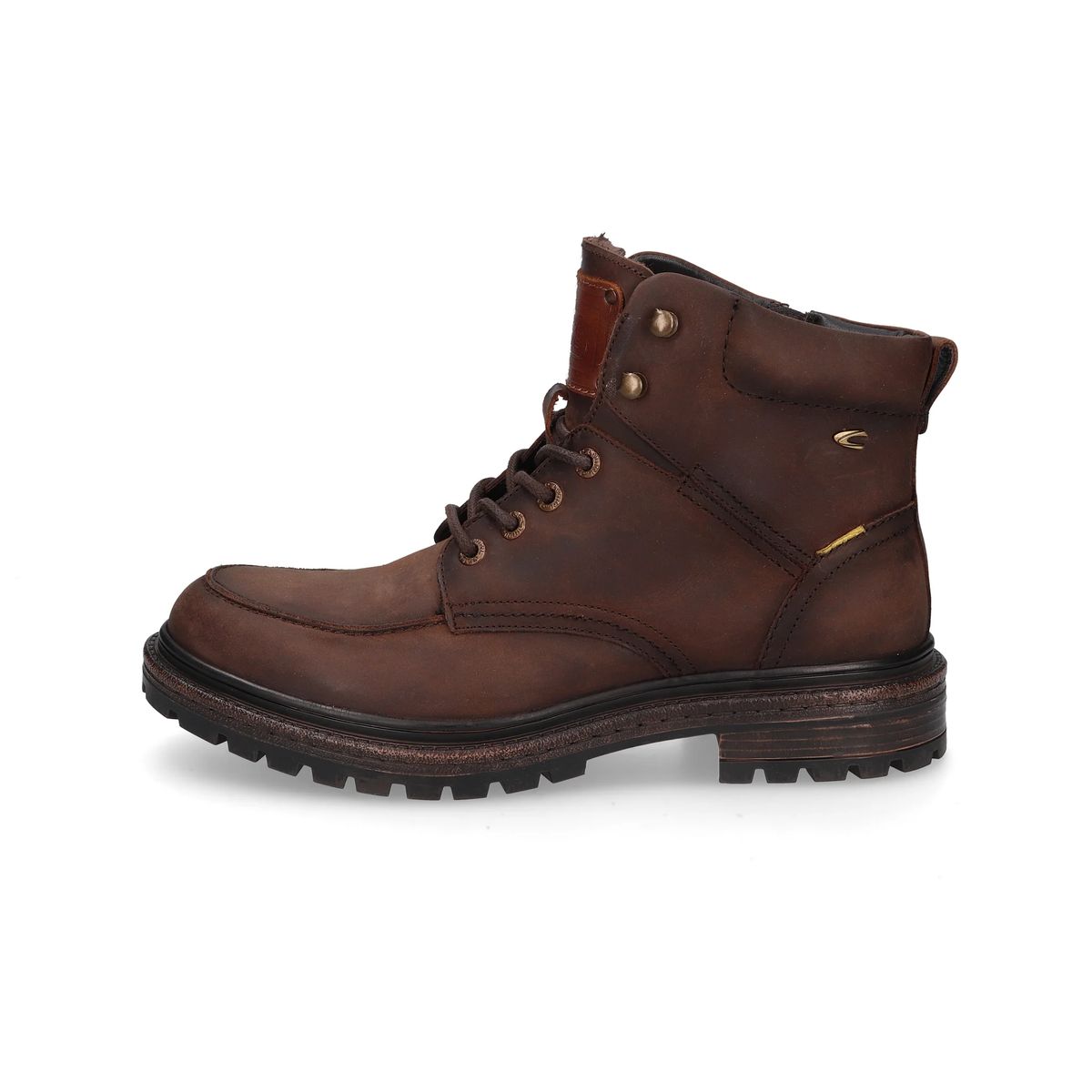 Robuste Leder-Moc-Toe Stiefeletten