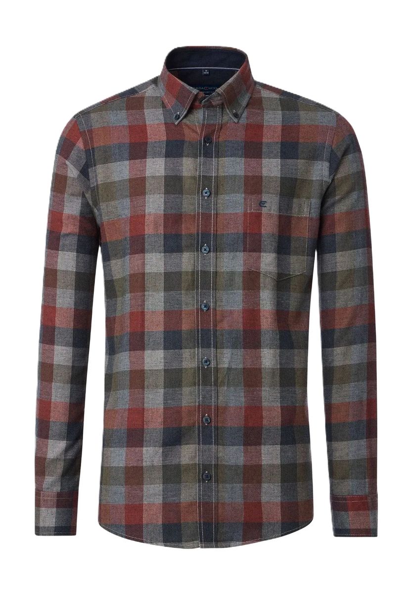 Kariertes Button-Down-Hemd im Comfort Fit