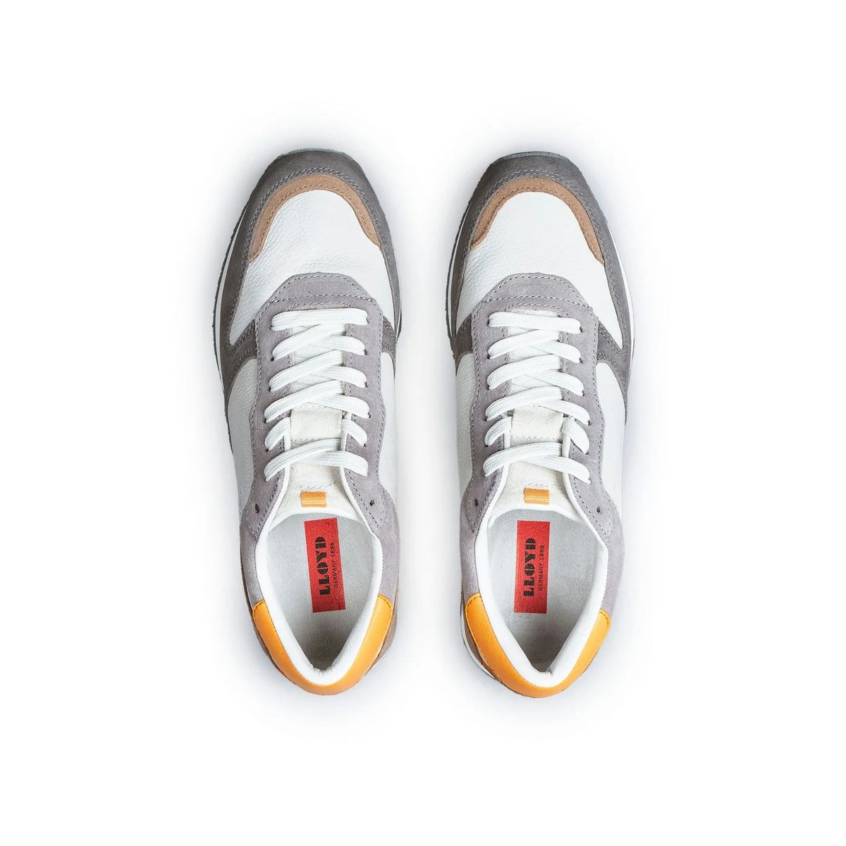 Mehrfarbige Low-Top Leder-Sneaker