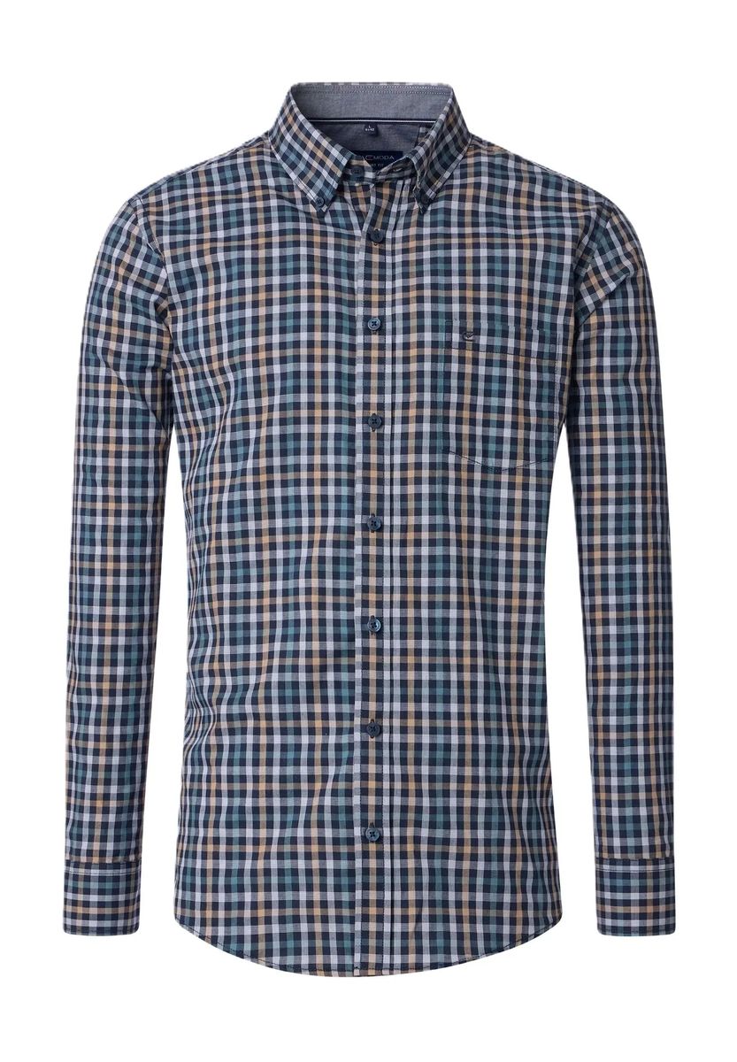 Klassisches kariertes Button-Down aus Baumwolle