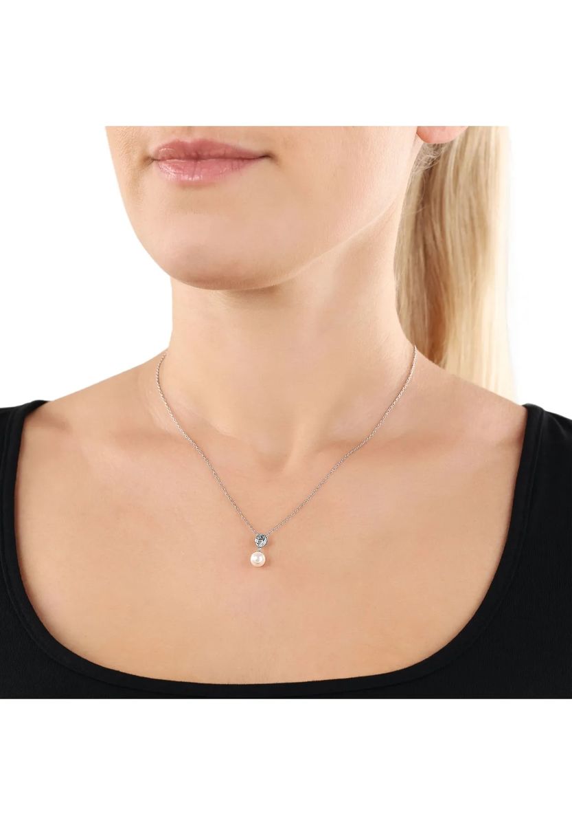 Elegante Perlenkette mit Knoten-Anhänger