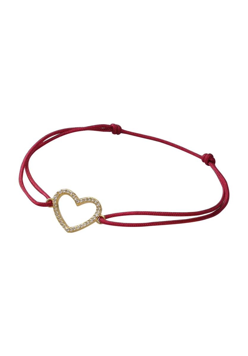 Funkelndes Diamant-Herz-Kordelarmband