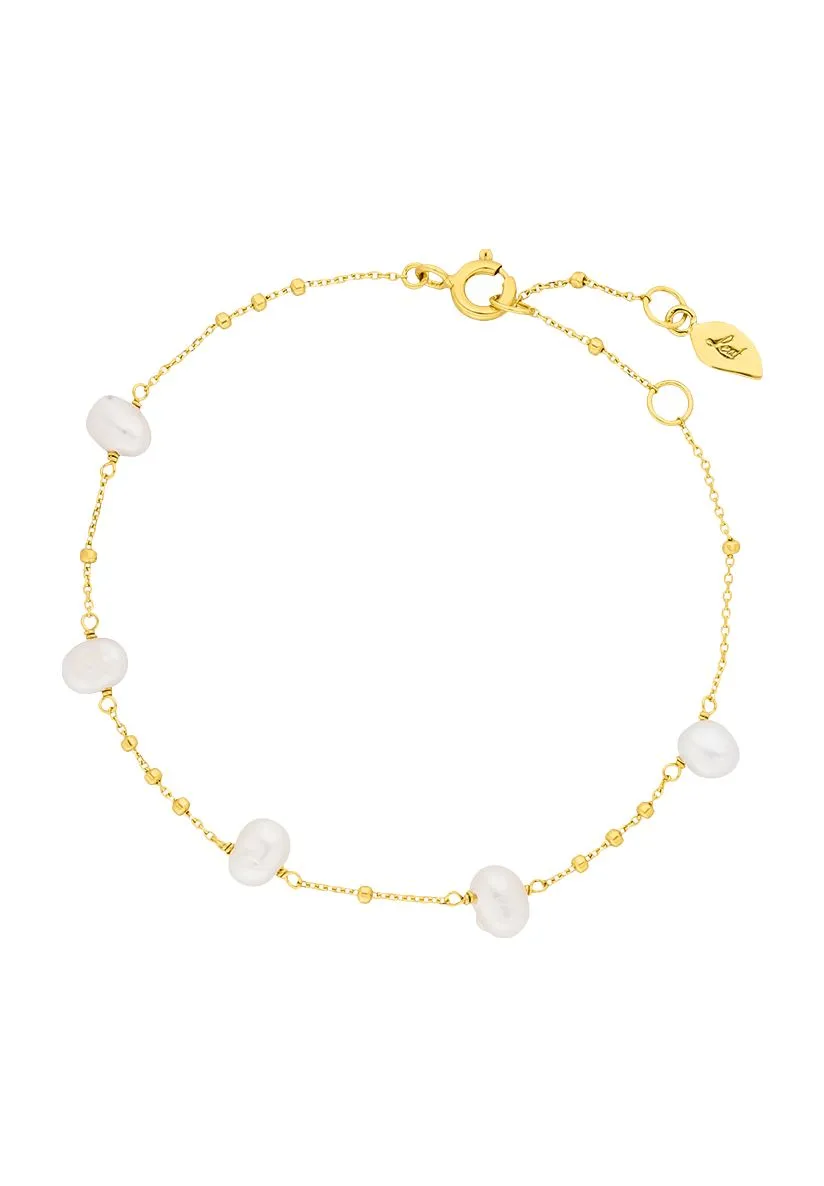 Filigranes Armband mit Süßwasserperlen