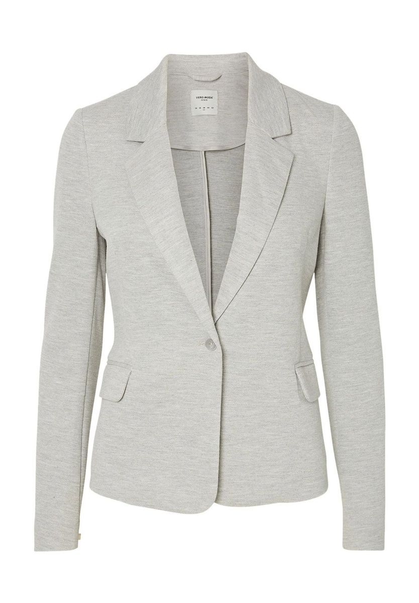 Eleganter grauer Ein-Knopf-Blazer