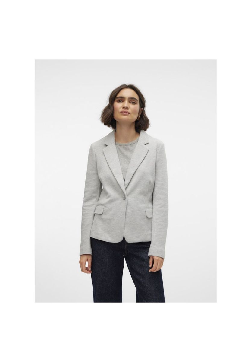 Eleganter grauer Ein-Knopf-Blazer