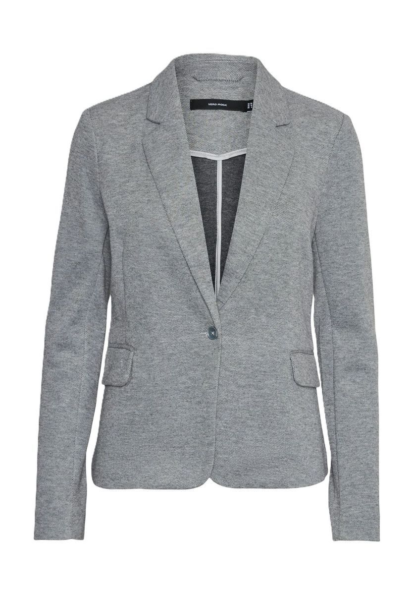 Klassischer Jersey-Strickblazer mit Einzelknopf
