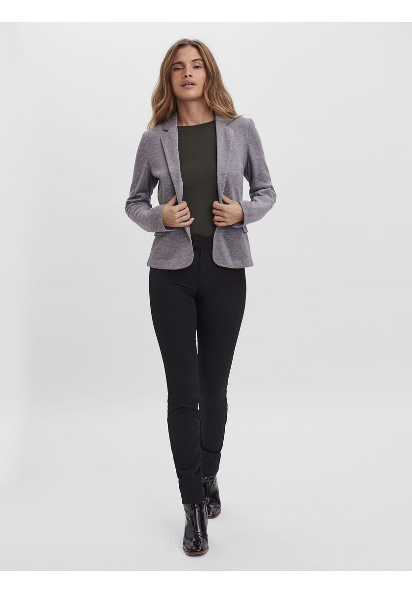 Klassischer Jersey-Strickblazer mit Einzelknopf