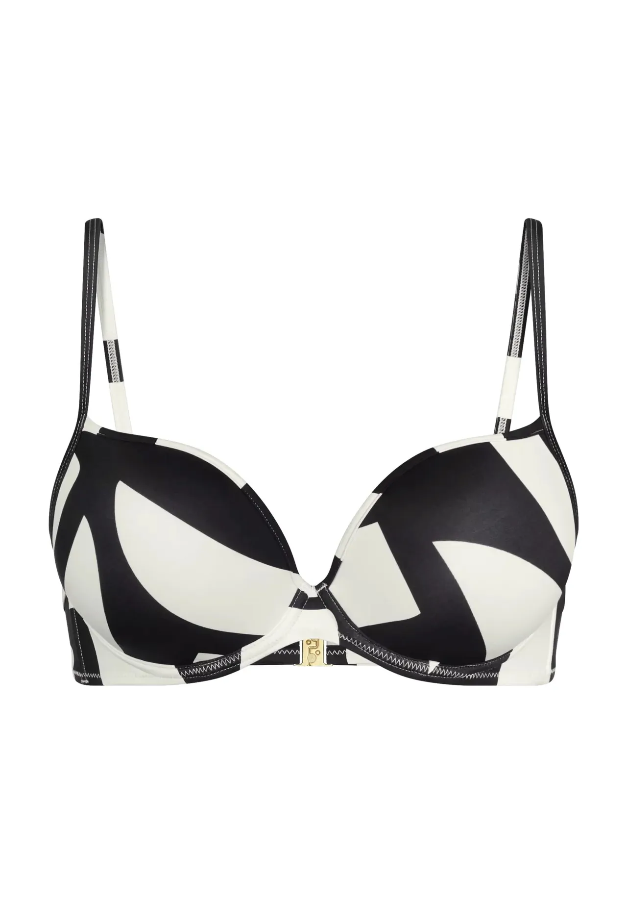 Bügel-Bikini-Oberteil mit geometrischem Muster