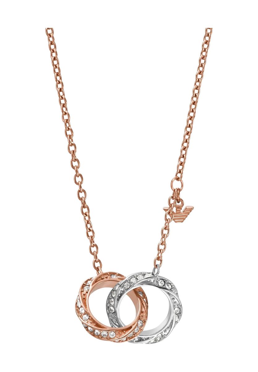 Elegante Halskette mit ineinandergreifenden Ringen