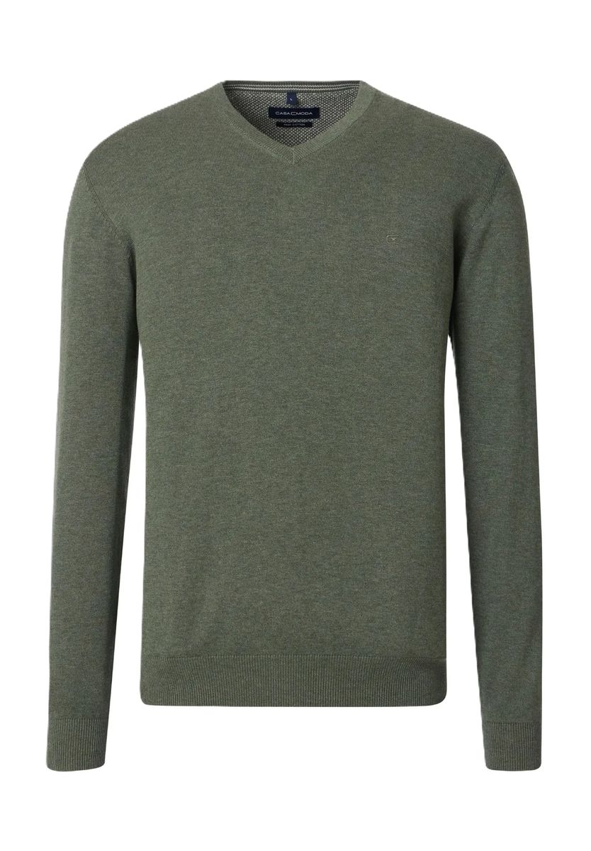 Weicher V-Ausschnitt-Pullover aus Pima-Baumwolle