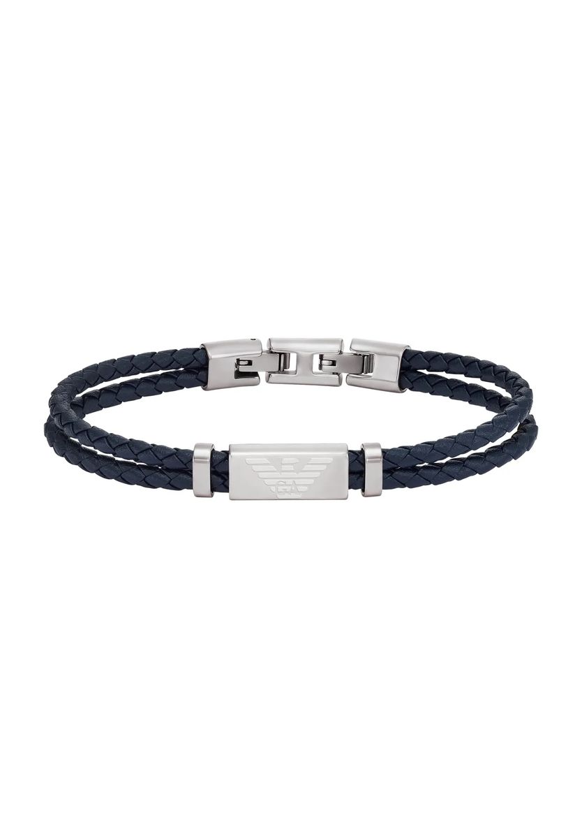 Zweireihiges geflochtenes Lederarmband