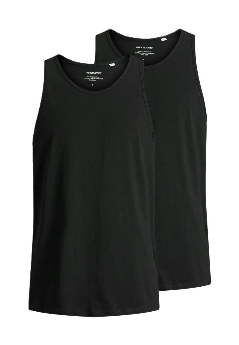 JACK & JONES Jacbasic Tanktop, 2er-Pack, für Herren, schwarz, L