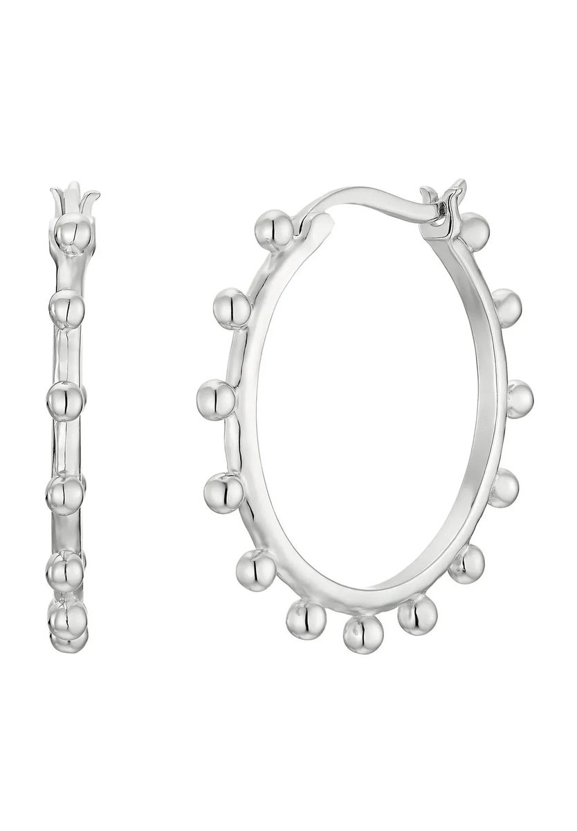 Creolen mit Silberperlen aus Sterlingsilber