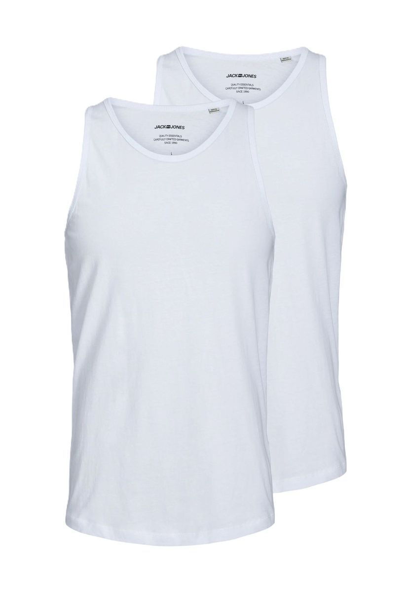 Weißes Baumwoll Tank Top Set