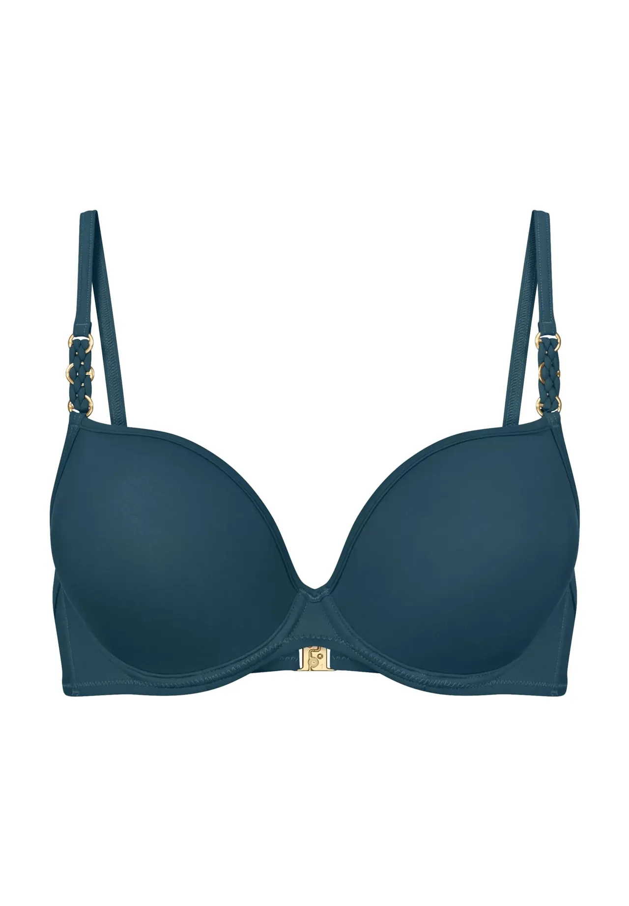 Bügel-Bikini-Oberteil mit geflochtenen Trägern