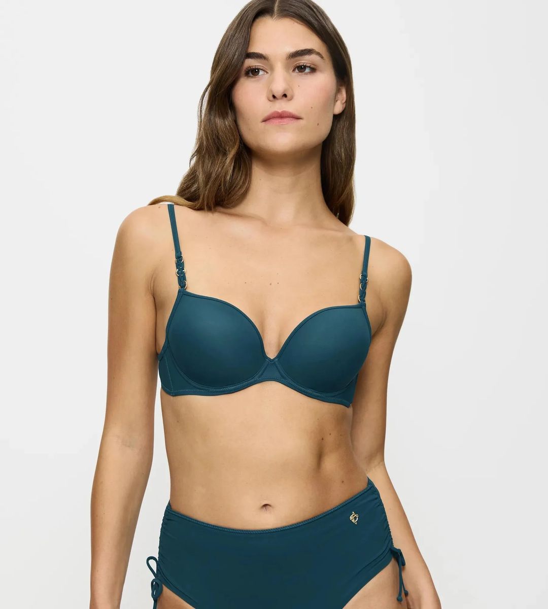 Bügel-Bikini-Oberteil mit geflochtenen Trägern