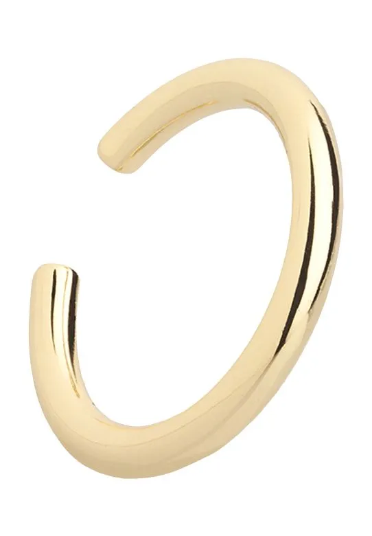 Minimalistische Polierte Gold Ohrmanschette