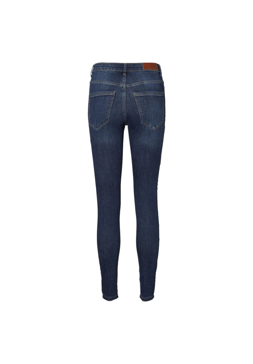 Dunkelwaschung High-Waist Skinny Jeans