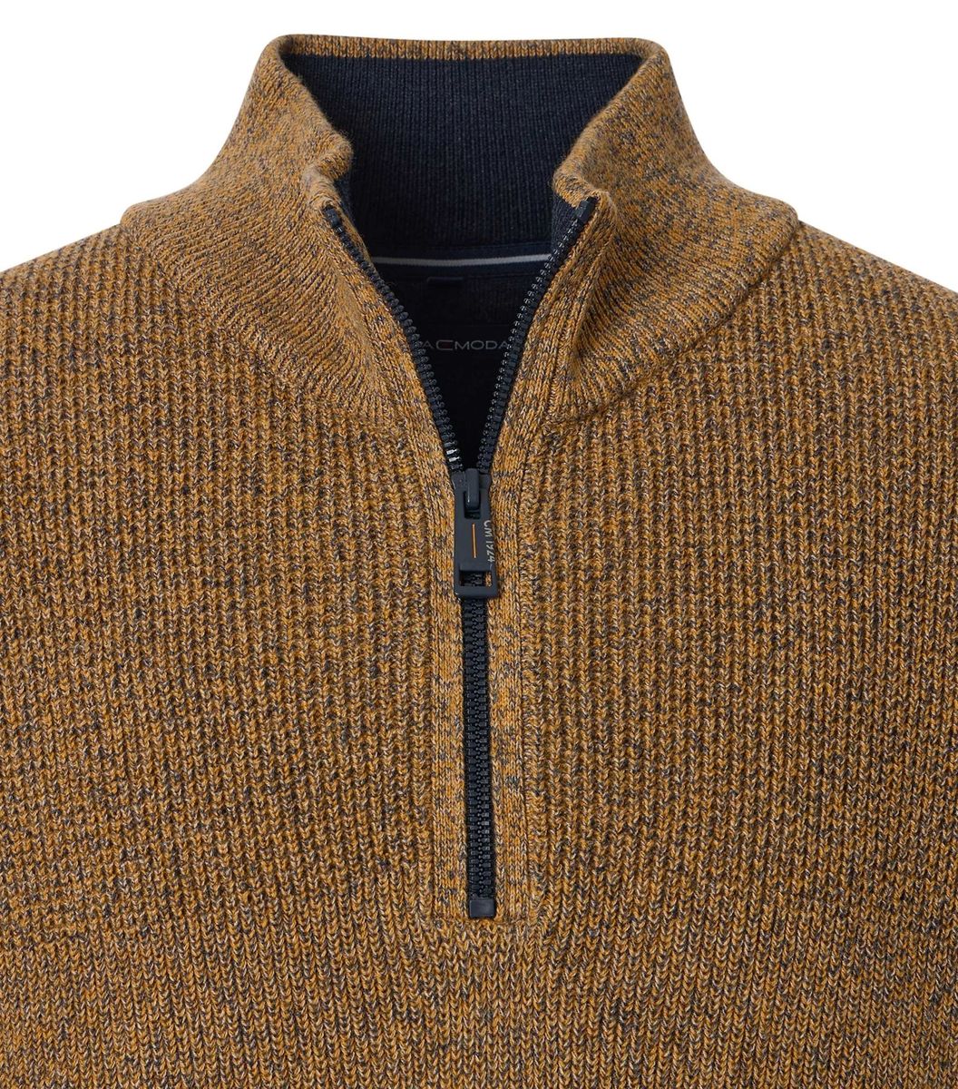 Strukturierter Troyer-Strickpullover