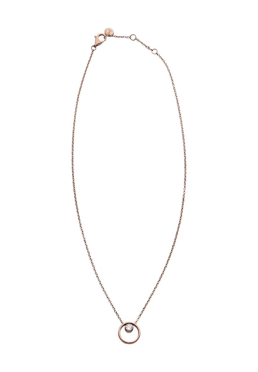 Minimalistische Halskette mit Kristall-Kreisanhänger